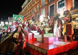 Cabalgata de los Reyes Magos en la Plaza Mayor el año pasado.