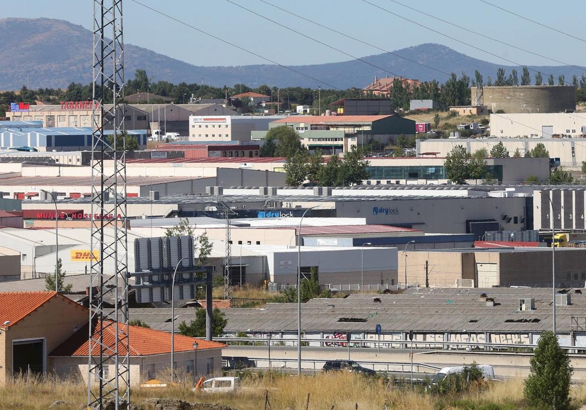 Vista general de un polígono industrial en Segovia.