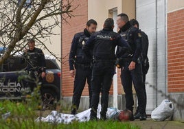 Agentes de la Policía Nacional, con el detenido en el suelo tras apuñalar a un agente en la calle Azalea en el barrio de Las Flores el 7 de enero de 2023.