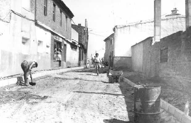 Obras en una calle del municipio.