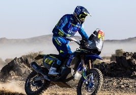 Santolino, durante una de las etapas de este Dakar.