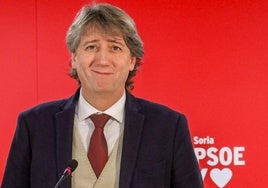 Carlos Martínez, este miércoles, en la sede del PSOE de Soria.