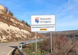 Uno de los nuevos paneles instalados por la Diputación de Segovia.