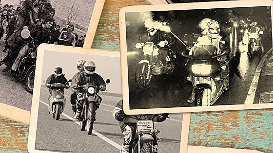Pingüinos en el recuerdo: cuando las motos rugían en blanco y negro