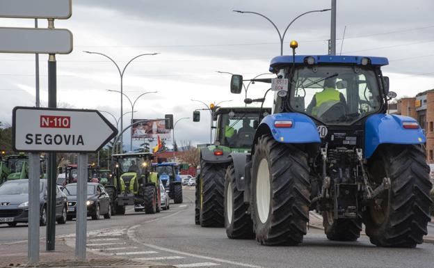 Tractoradas de febrero del año pasado en la provincia de Segovia.