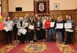 Entrega de los premios de los diferentes concursos navideños convocados por el Ayuntamiento de Palencia, este viernes.