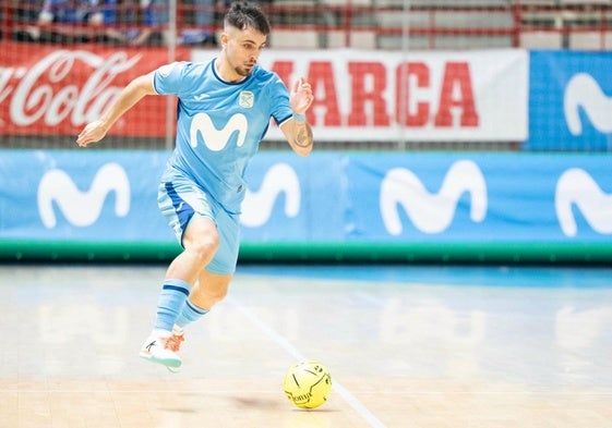 Eloy de Pablos, durante un partido con Movistar Inter.