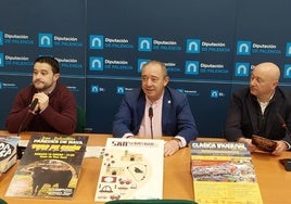 Jacob Nieto, Jesús Tapia y Luis Calderón, en la presentación en la Diputación.