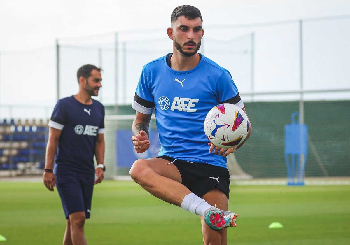 Iván Cabellud durante un entrenamiento.