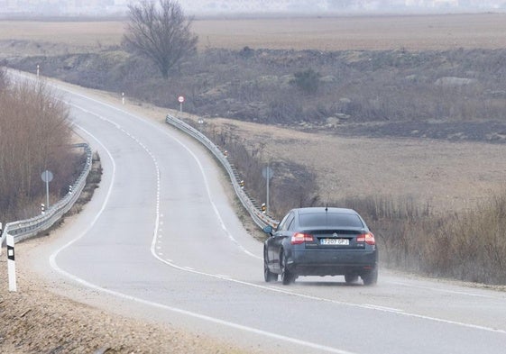 Carretera de Cigales en una imagen de archivo.