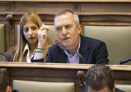 José Ignacio Zarandona, en un pleno del Ayuntamiento de Valladolid.