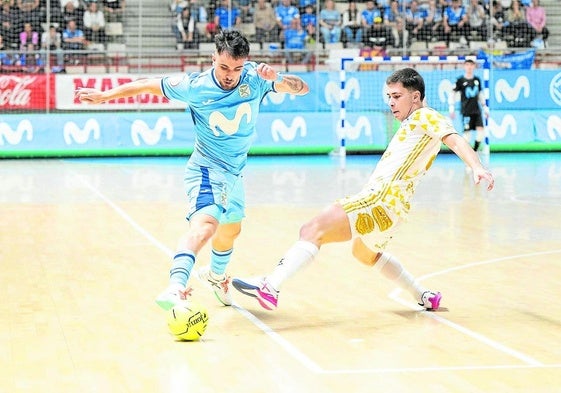 Eloy de Pablos, durante un partido de esta temporada con Movistar Inter.