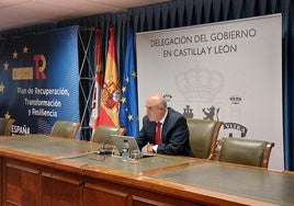 El subdelegado del Gobierno en Valladolid, Jacinto Canales, durante la presentación del balance.