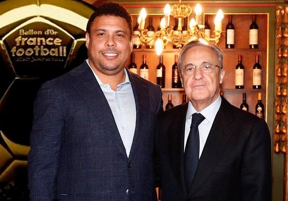 Ronaldo y Florentino Pérez, en la Gala del Balón de Oro.