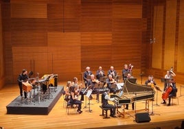 Un momento del recital de Esfahani y el Ensemble de la OSCyL, en Valladolid.