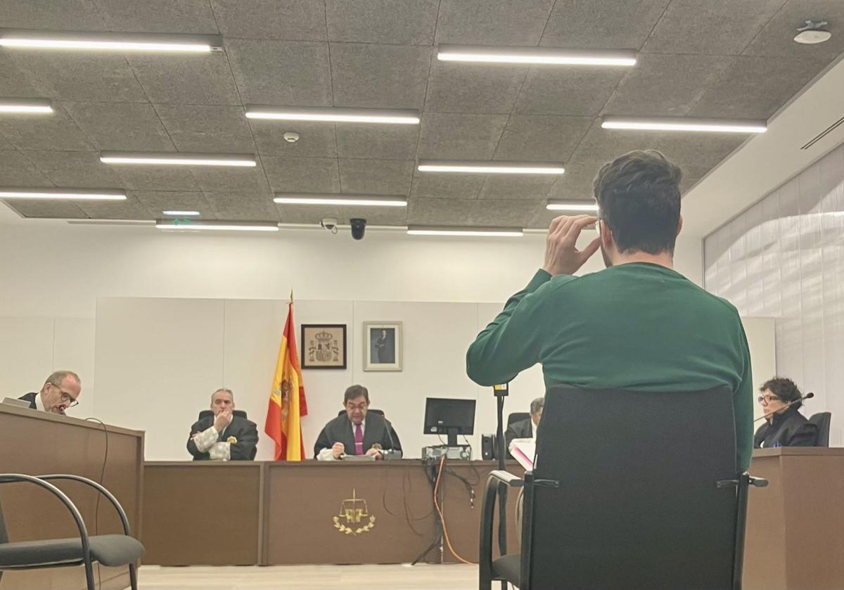 El acusado, durante el juicio en la Audiencia.