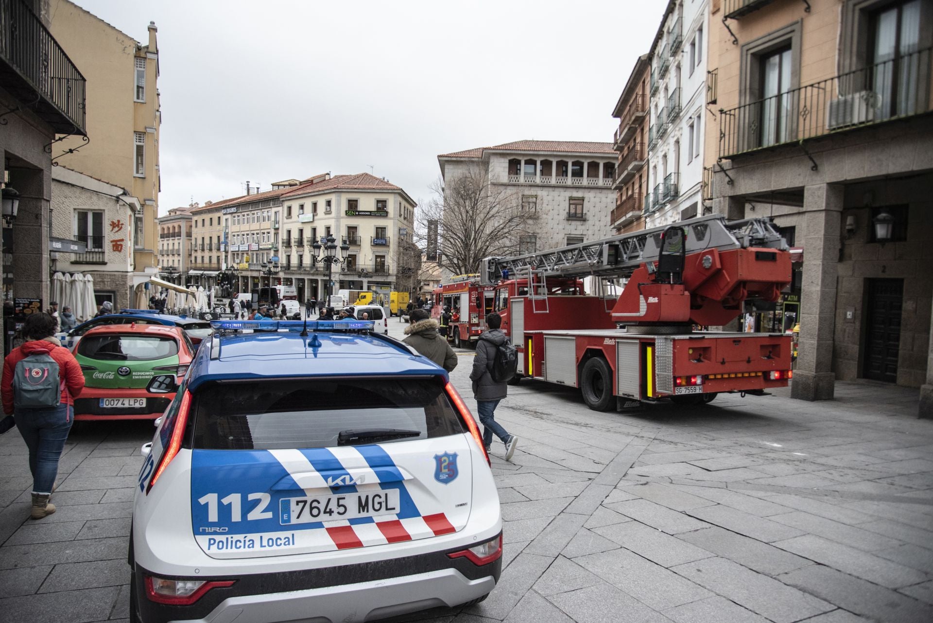 Fotos del incendio en un restaurante del centro de Segovia