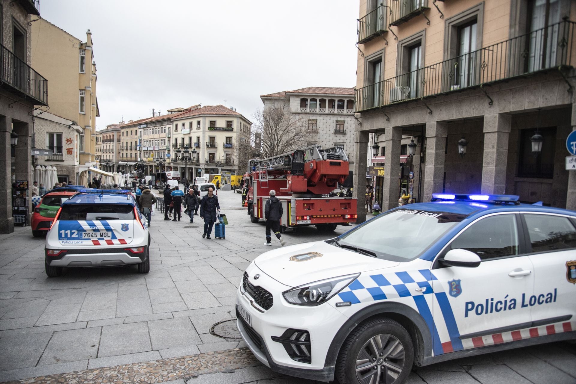 Fotos del incendio en un restaurante del centro de Segovia