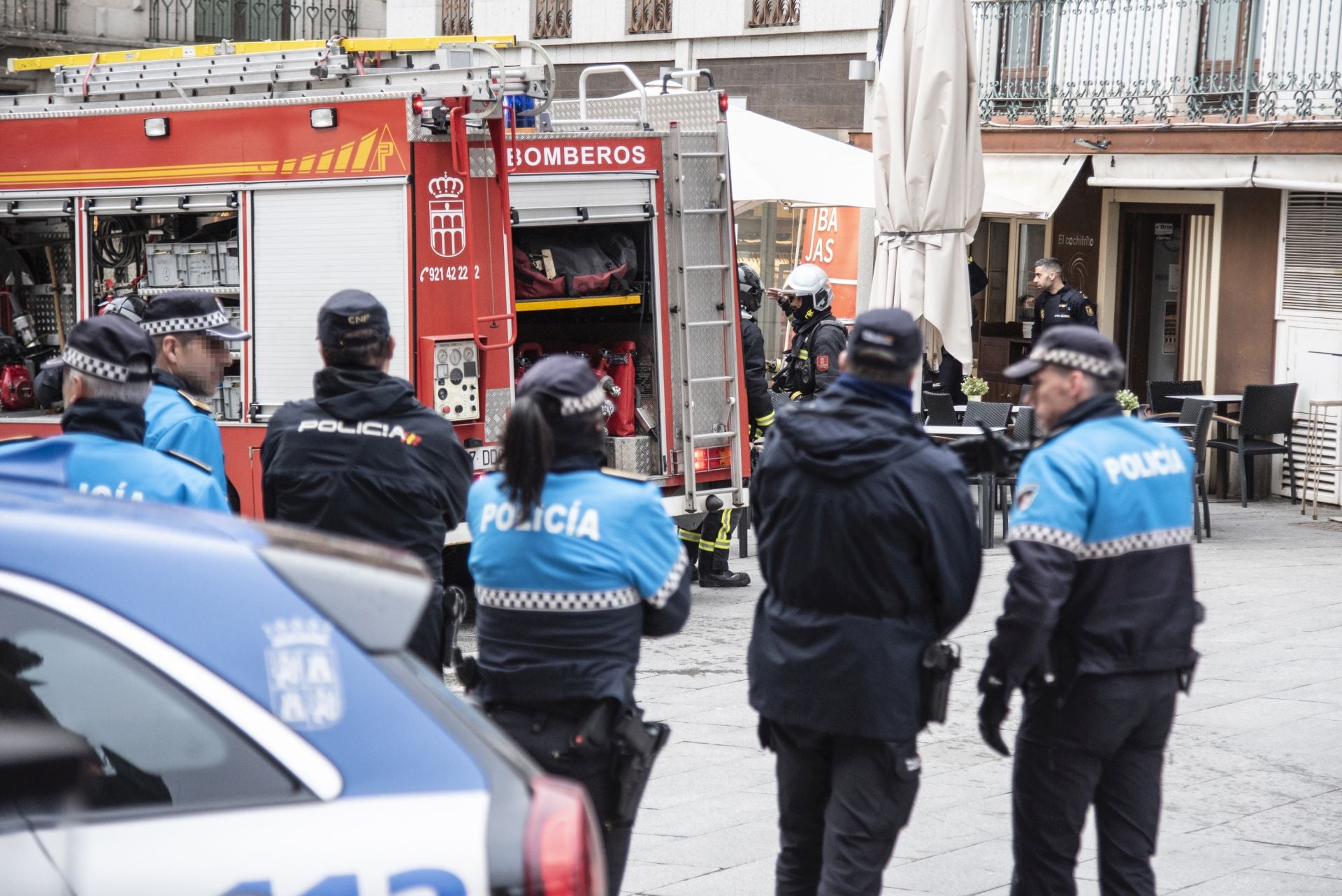 Fotos del incendio en un restaurante del centro de Segovia