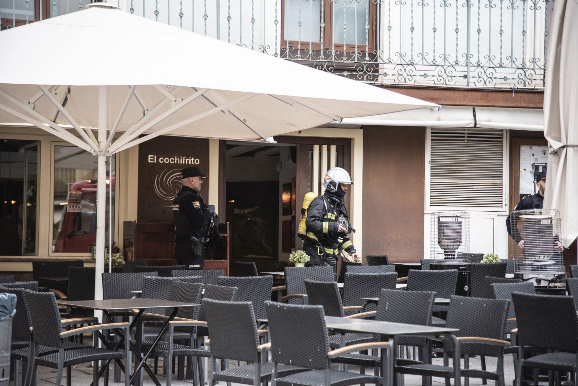 Fotos del incendio en un restaurante del centro de Segovia