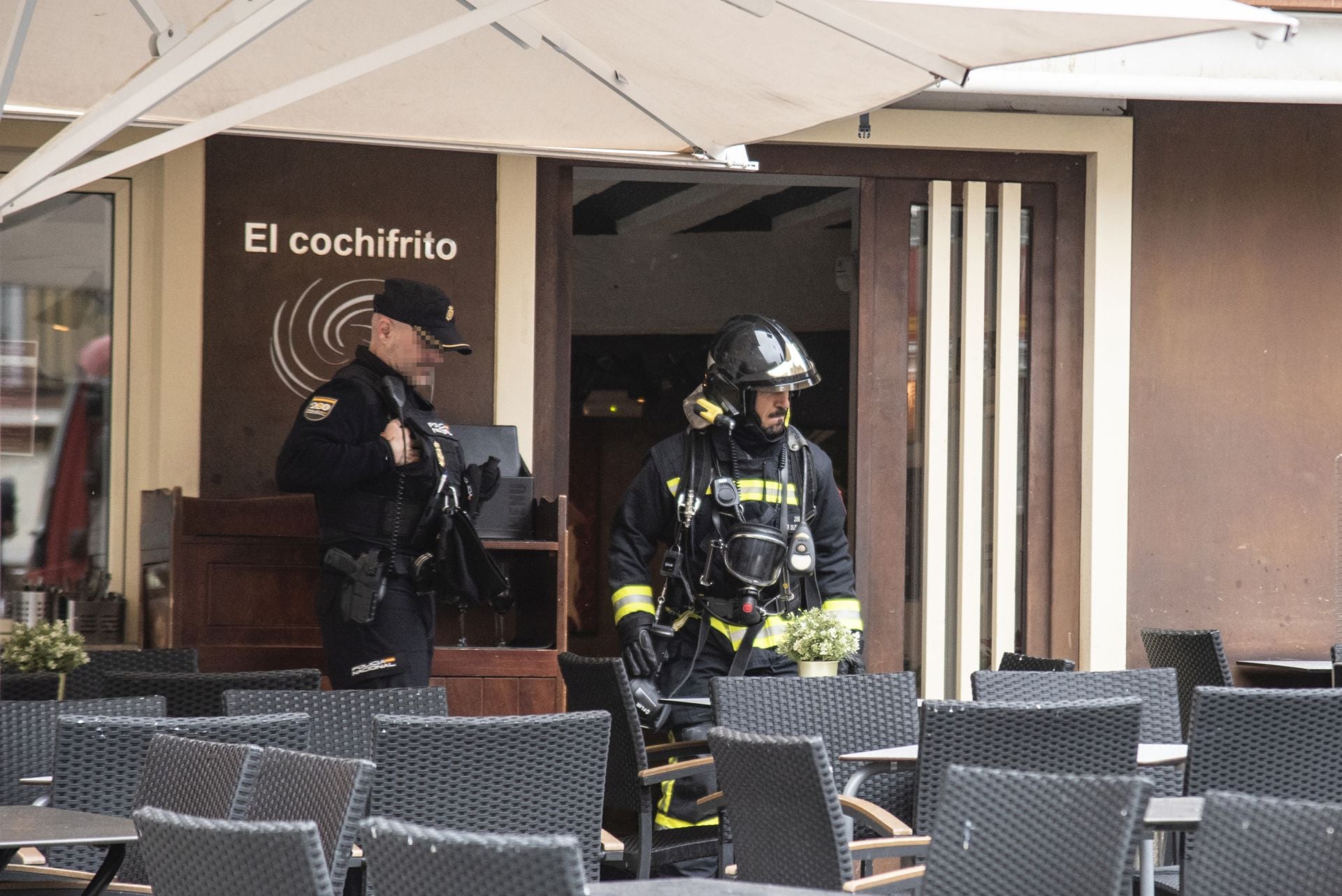 Fotos del incendio en un restaurante del centro de Segovia