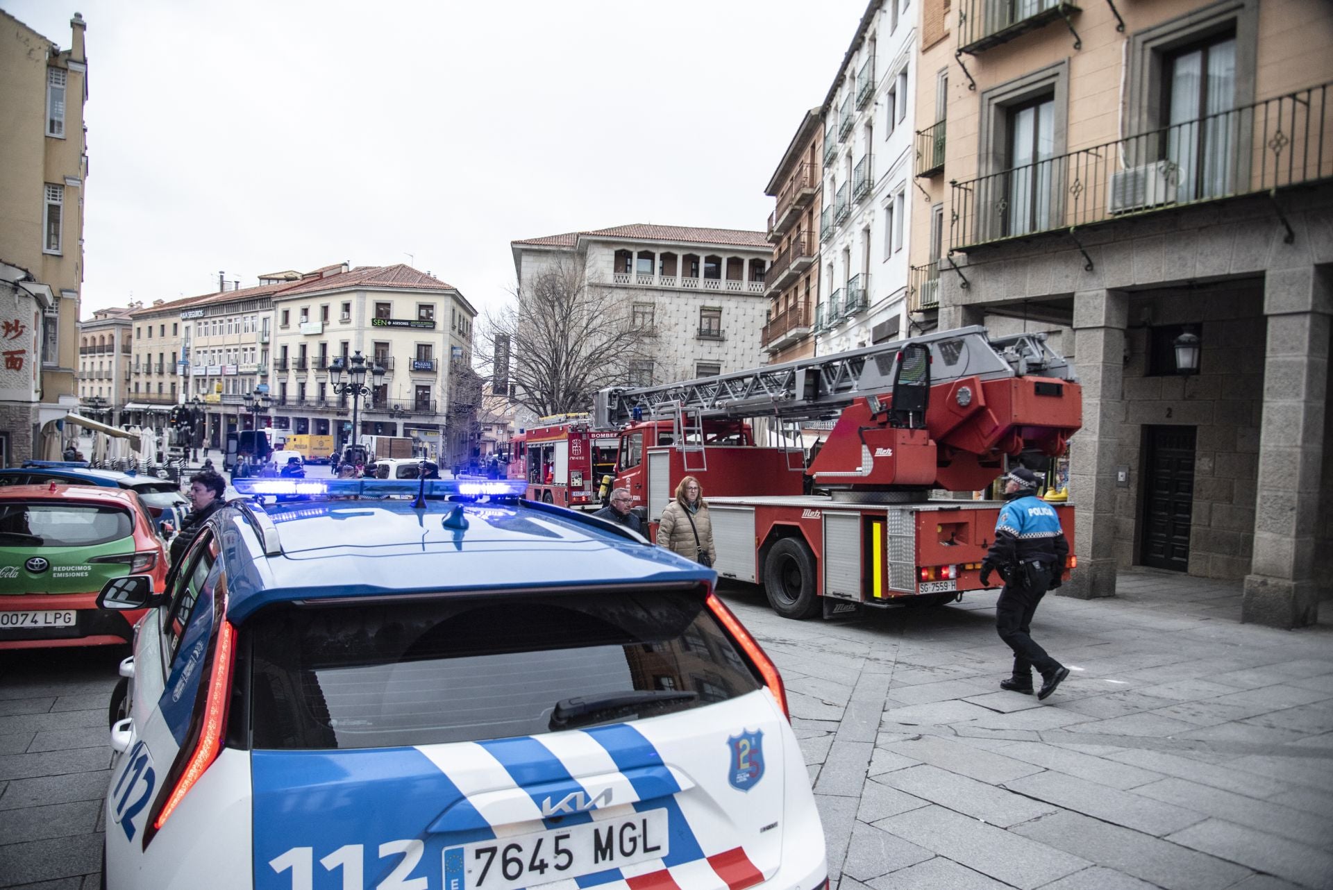 Fotos del incendio en un restaurante del centro de Segovia