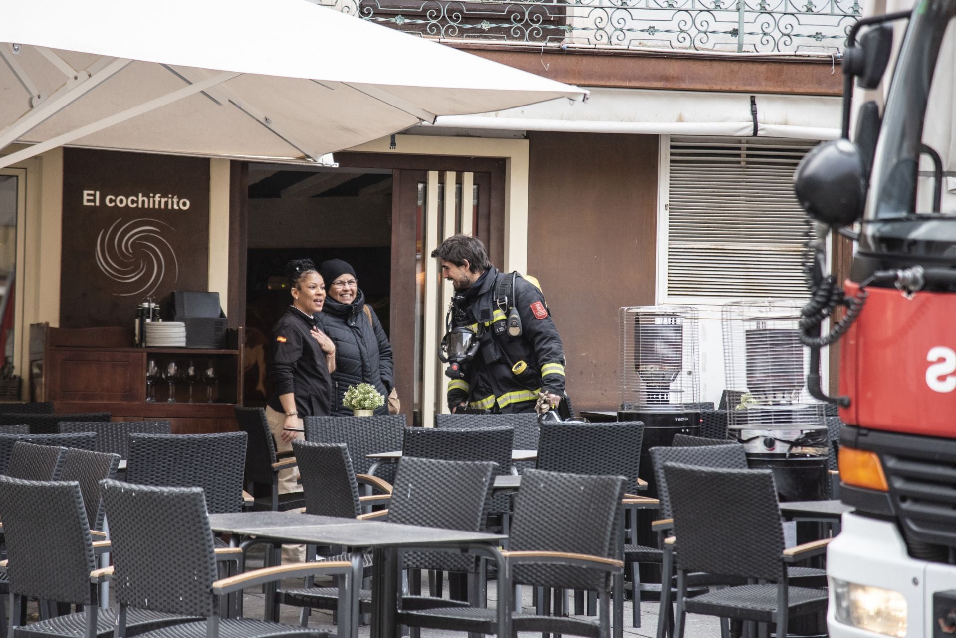 Fotos del incendio en un restaurante del centro de Segovia