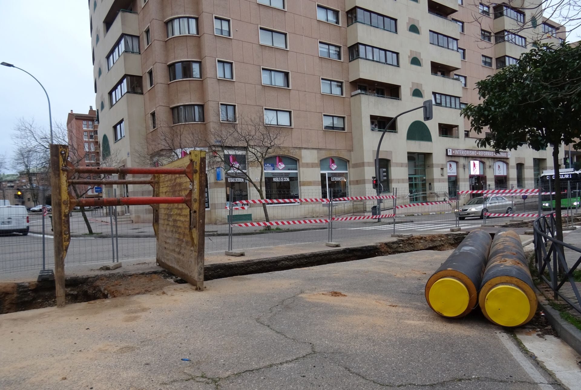 Las imágenes de las obras de la red de calor en Parquesol