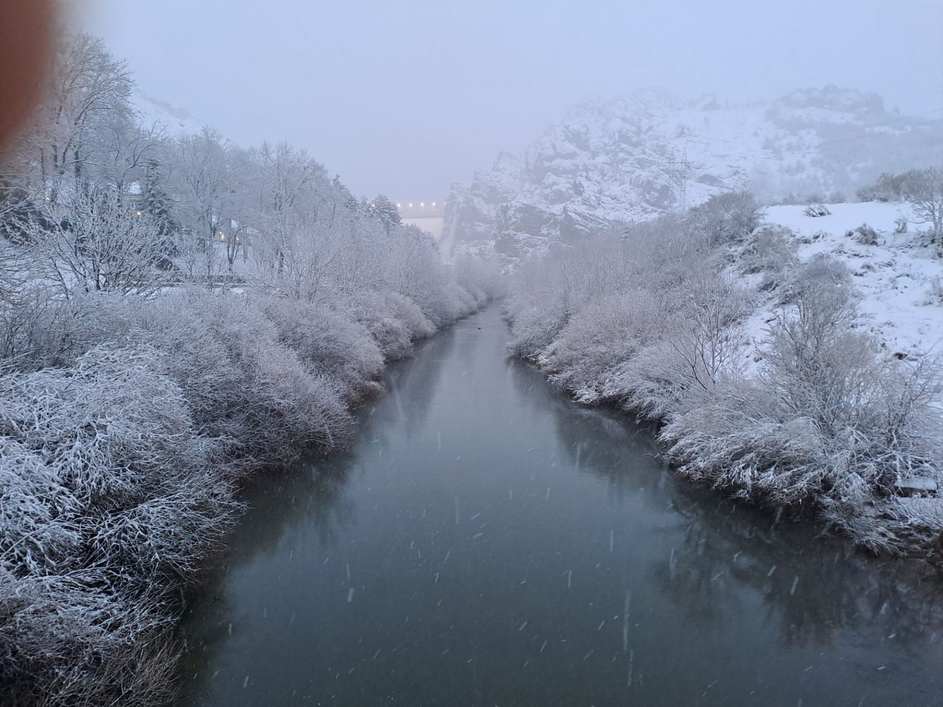 Llega el frente frío con nieve al norte de Palencia