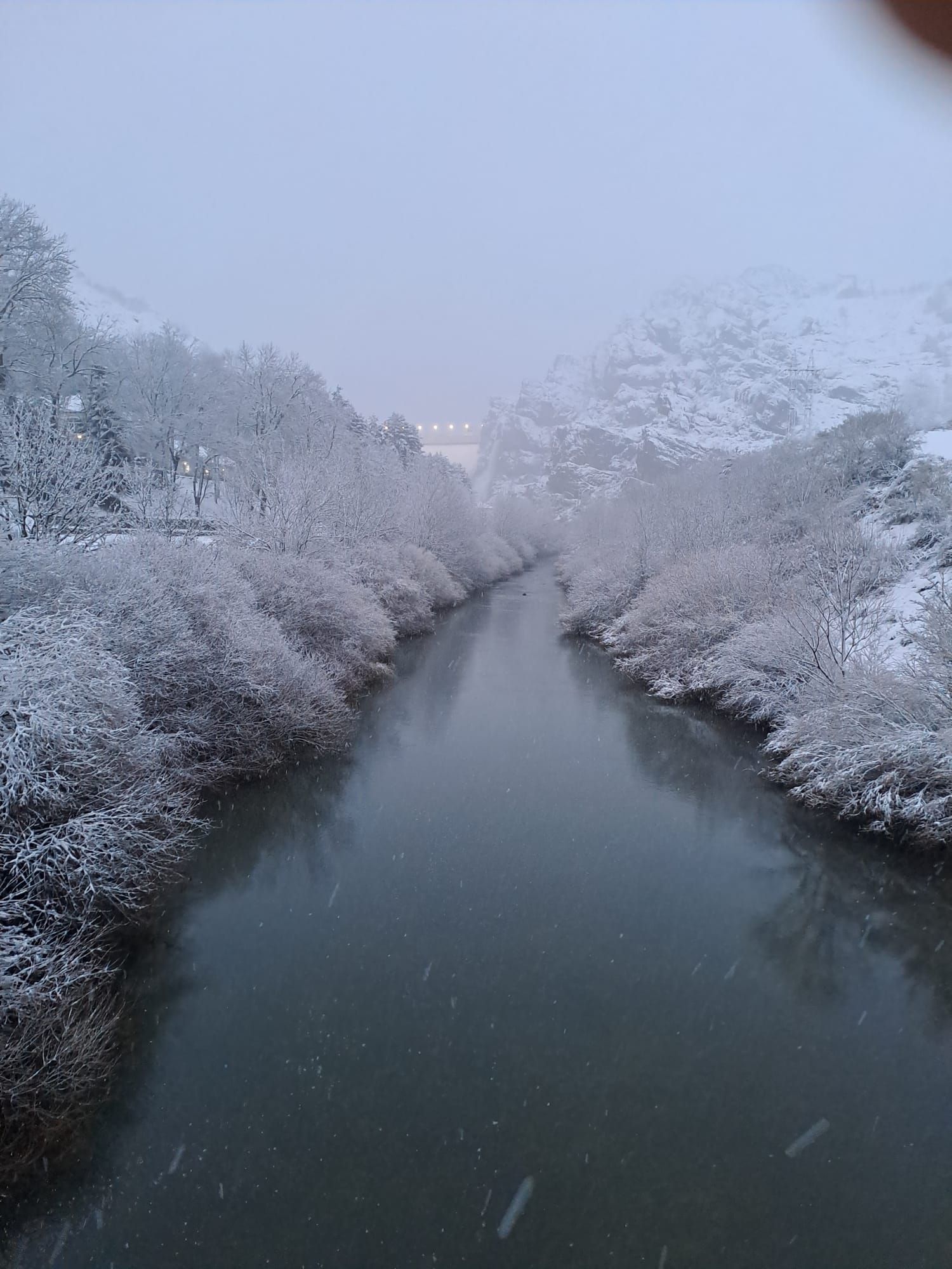 Llega el frente frío con nieve al norte de Palencia