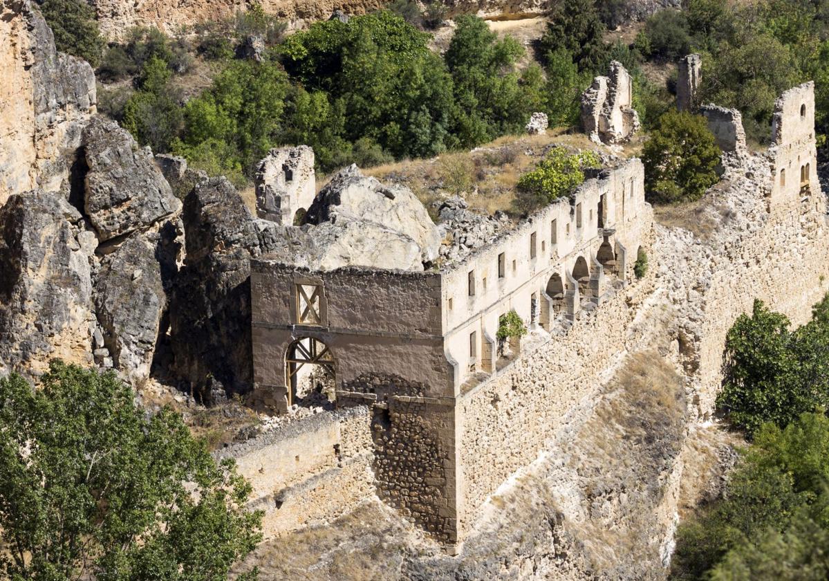 Ruinas del convento de la Hoz en Sebúlcor, uno de los bienes incluidos en la Lista Roja de Hispania Nostra.