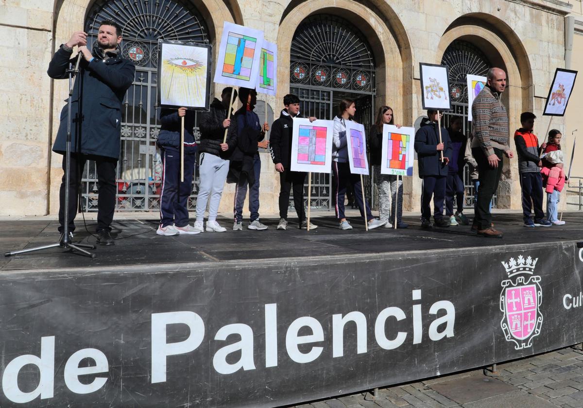 Los alumnos de Palencia claman por la paz