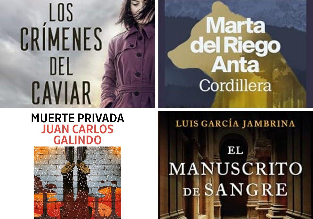 Portadas de los cuatro libros.