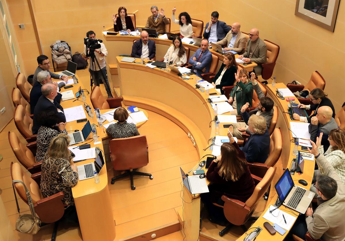 Pleno del Ayuntamiento de Segovia celebrado este viernes.