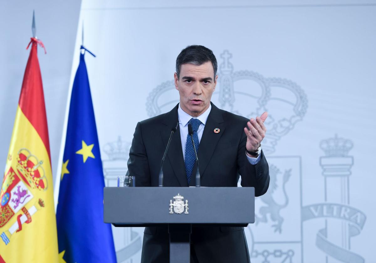 Sánchez comparece tras la aprobación de un nuevo decreto 'Ómnibus' en el Consejo de Ministros.