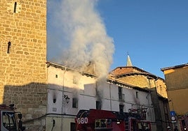 Incendio en la calle Serradores.