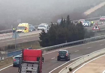 Un herido en una nueva colisión entre la niebla en la A-62 en Arroyo