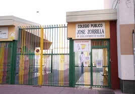 La entrada del colegio José Zorrilla, en una imagen de archivo.