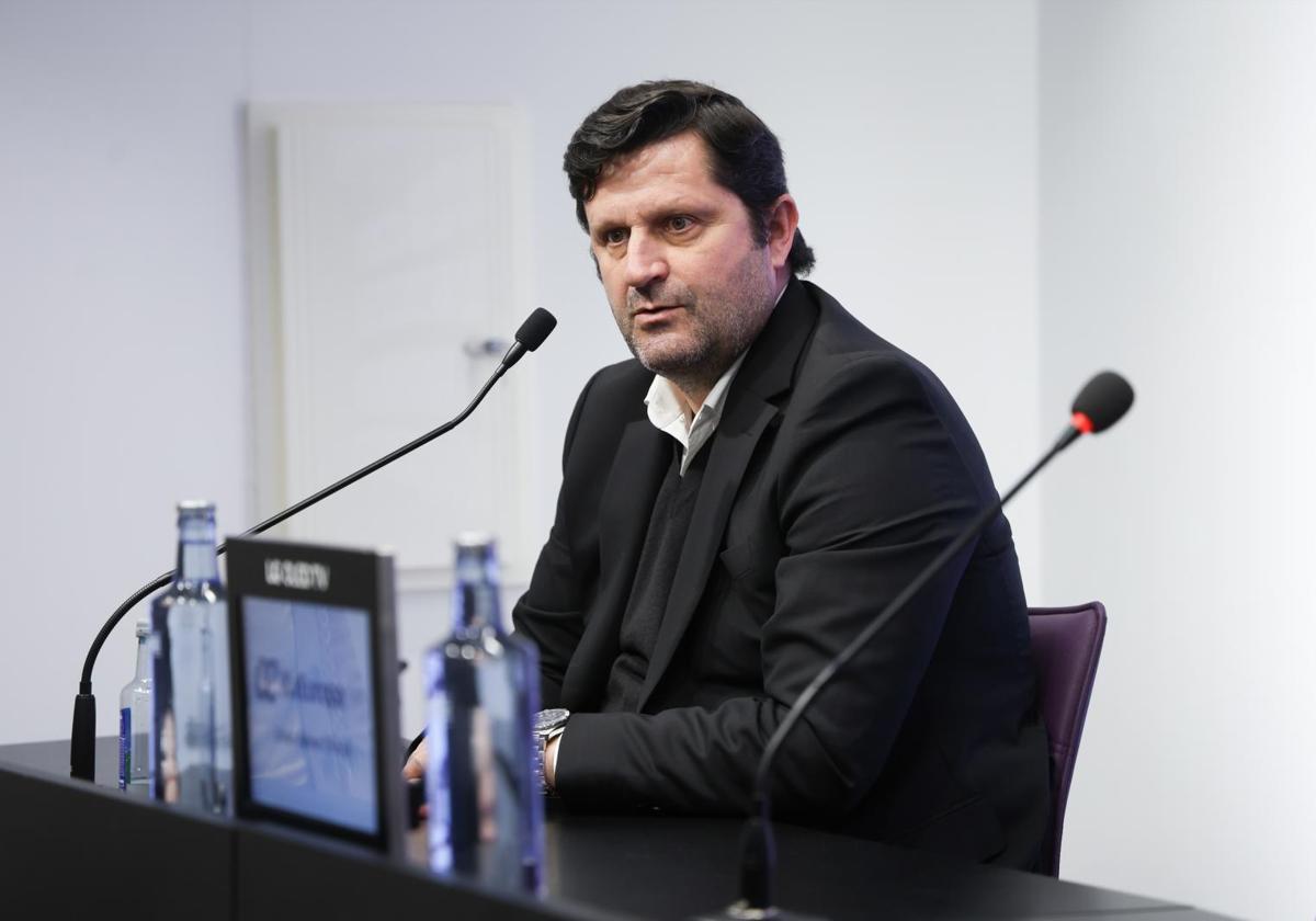 Domingo Catoira, este miércoles en la sala de prensa de Zorrilla.