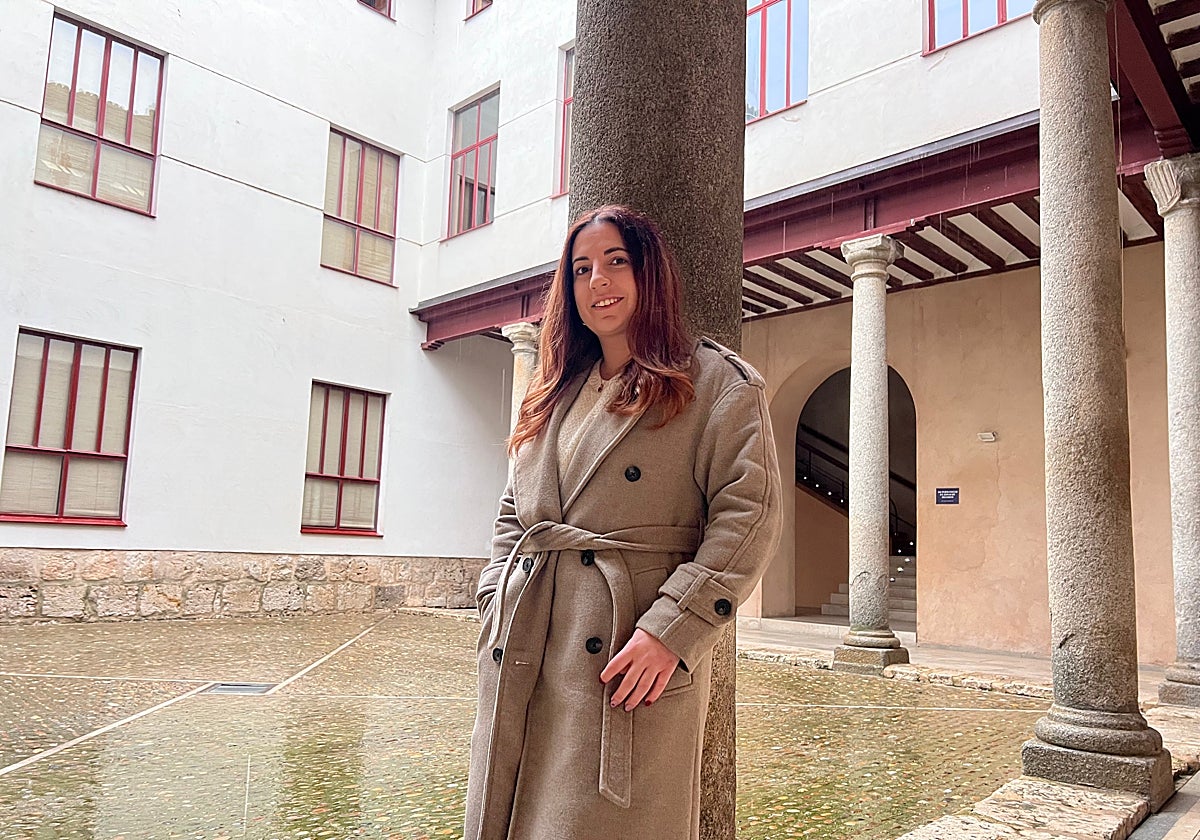 Cristina Sigüenza en las Casas del Tratado de Tordesillas.