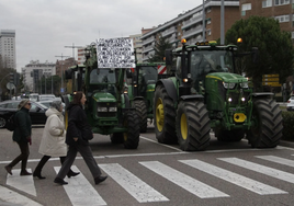 Protesta de los tractores en Valladolid el pasado mes de diciembre.