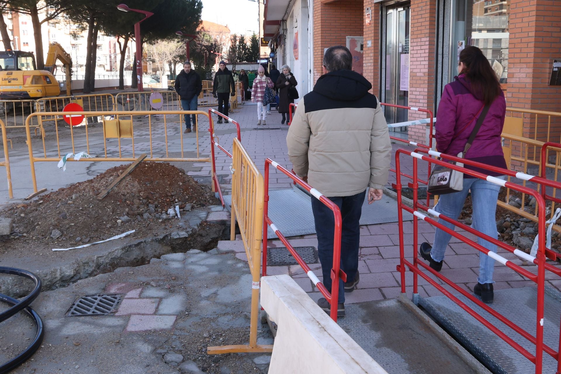 Trabajos en las calles aledañas al túnel de Labradores