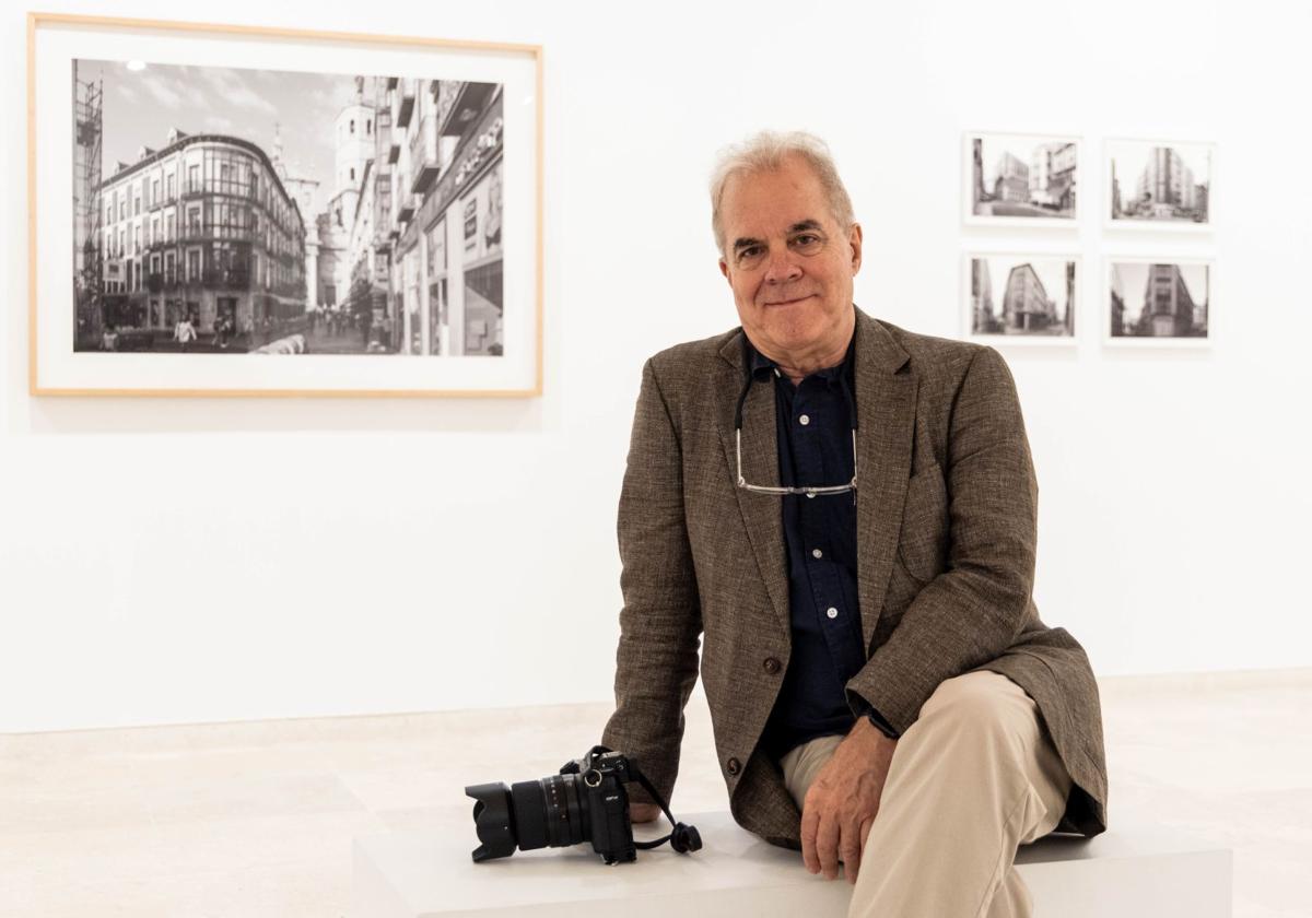 Manolo Laguillo,el pasado año en la inauguración de su exposición en el Museo Patio Herreriano.