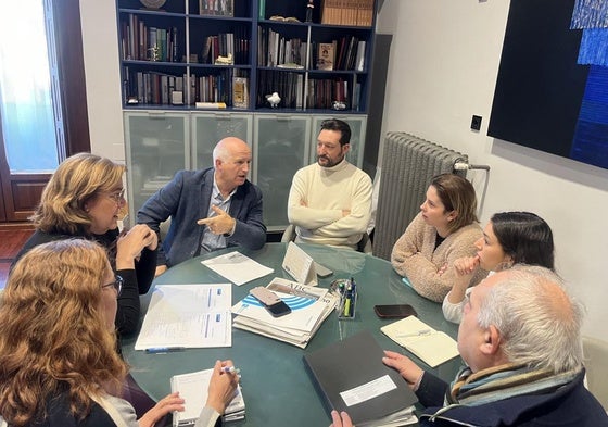 Reunión de la Diputación de Palencia con el equipo de gobierno de Astudillo.
