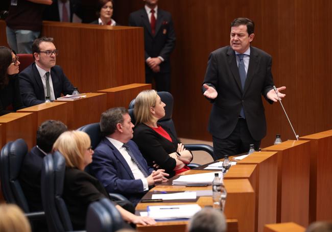 Alfonso Fernández Mañueco, durante una de sus intervenciones.