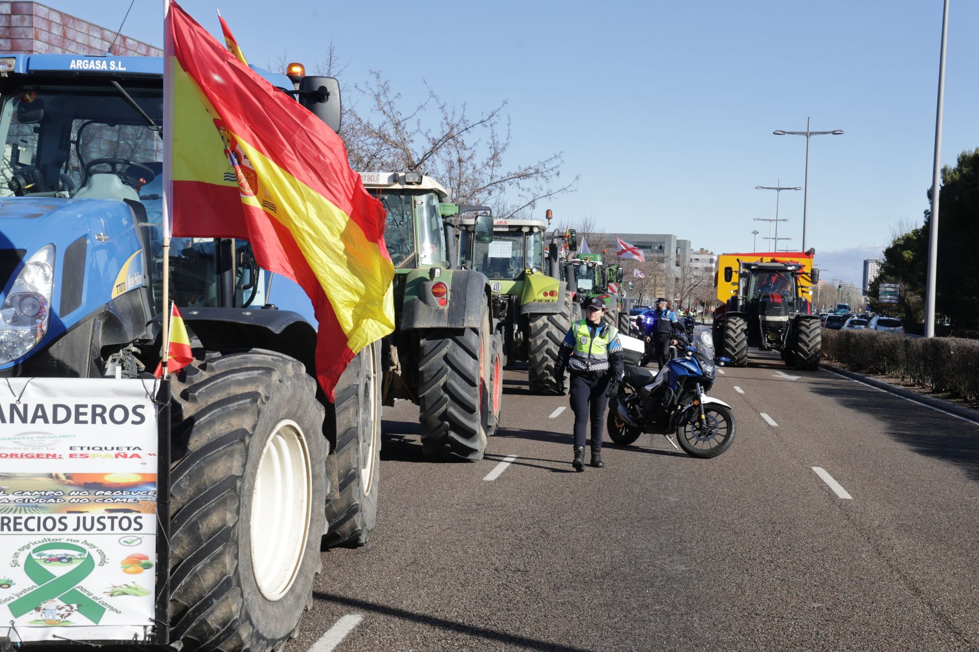 Agricultores y ganaderos protestan en Valladolid por el acuerdo con Mercosur