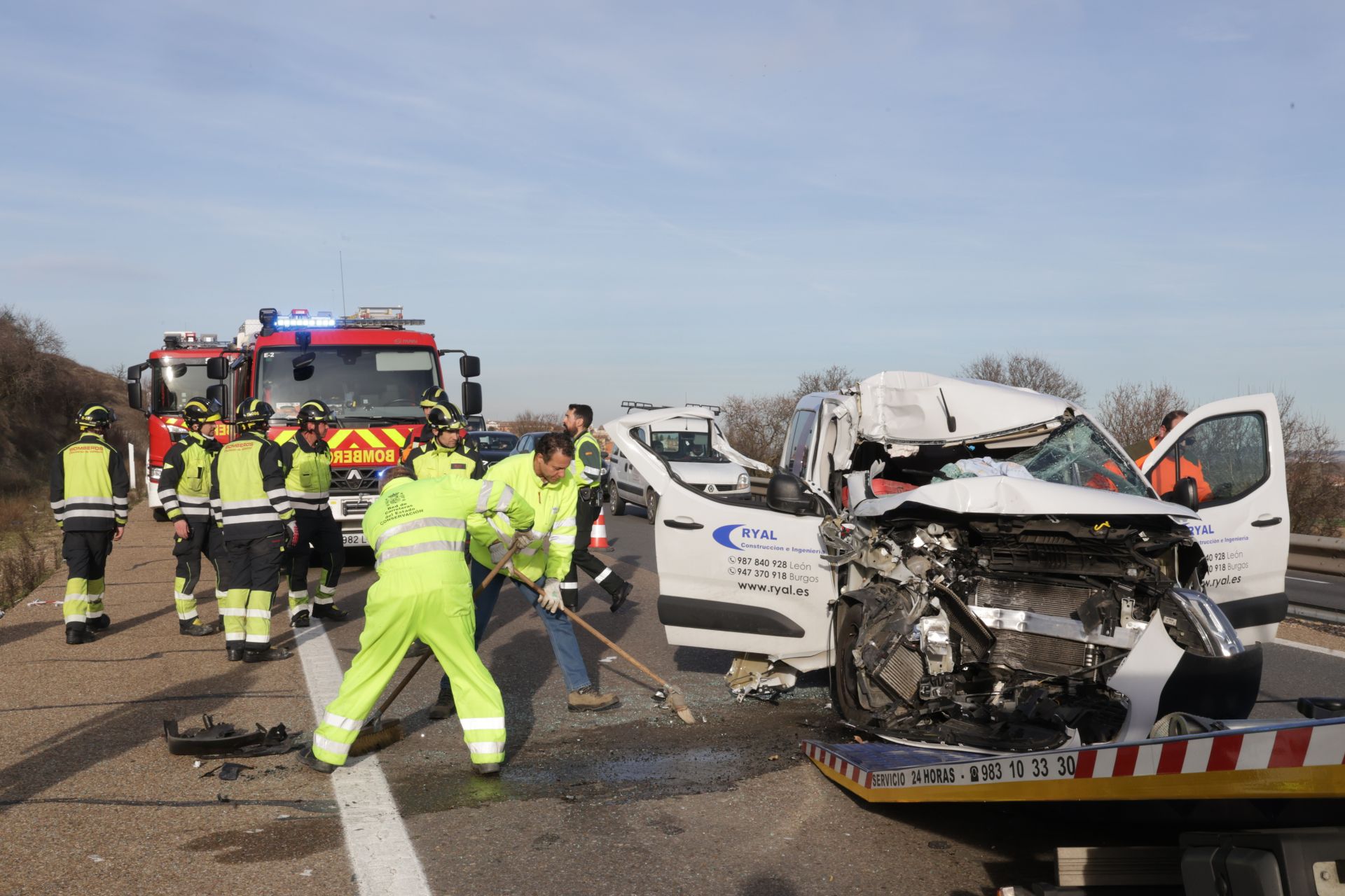 Las imágenes del accidente y las retenciones a la altura de Simancas