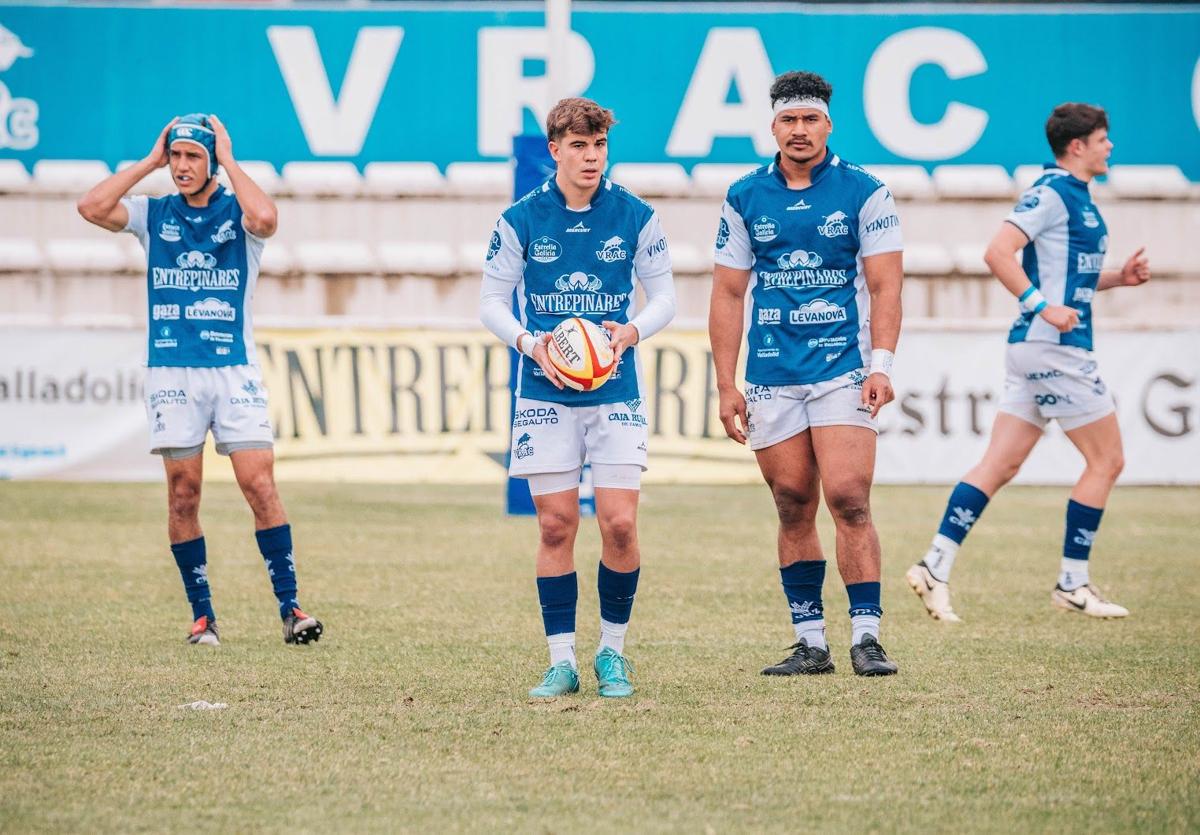 Los jugadores del VRAC, en los prolegómenos de un partido.