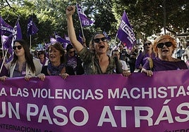Manifestación contra la violencia de género.