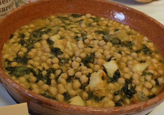 Garbanzos con espinacas